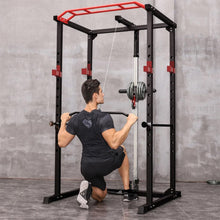 Load image into Gallery viewer, 1000LBS Multi-Functional Barbell Rack Squat Power Cage With Weight Bench (SAK35822)