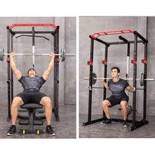 Load image into Gallery viewer, 1000LBS Multi-Functional Barbell Rack Squat Power Cage With Weight Bench (SAK35822)