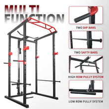 Load image into Gallery viewer, 1000LBS Multi-Functional Barbell Rack Squat Power Cage With Weight Bench (SAK35822)