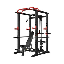 Load image into Gallery viewer, 1000LBS Multi-Functional Barbell Rack Squat Power Cage With Weight Bench (SAK35822)
