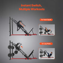 Load image into Gallery viewer, 2000LBS Adjustable Leg Press And Hack Squat Machine For Home Gym Workouts (SAK53148)