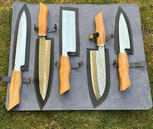 Load image into Gallery viewer, (5PCS) D2 steel Forged Blades kitchen knife set