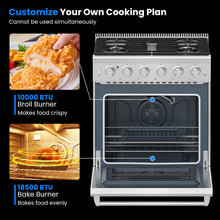 Load image into Gallery viewer, 30 Inches 120V Natural Gas Range with 5 Burners Cooktop