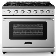 Load image into Gallery viewer, 36 Inches Freestanding Natural Gas Range with 6 Burners Cooktop