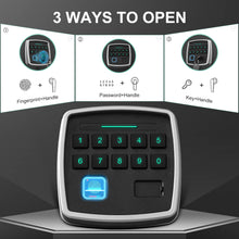 Load image into Gallery viewer, 5 gun safes with 3 pistol pockets, quick access biometric adjustable heavy-duty gun rack mounted gun safes