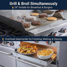 Load image into Gallery viewer, 60-Inch Commercial 6-Burner 276K BTU Gas Range With Dual Ovens, Griddle And Salamander (SAK56914)