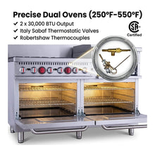 Load image into Gallery viewer, 60-Inch Commercial 6-Burner 276K BTU Gas Range With Dual Ovens, Griddle And Salamander (SAK56914)