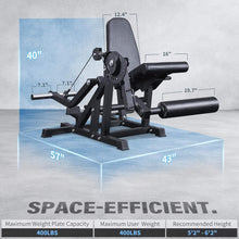 Load image into Gallery viewer, 800LBS Adjustable Lower Body Leg Extension And Curl Machine (SAK70528)