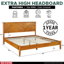 Load image into Gallery viewer, Panthera Solid Wood Bed Frame With Headboard