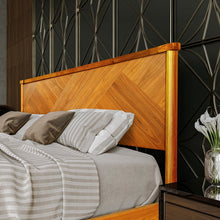 Load image into Gallery viewer, Panthera Solid Wood Bed Frame With Headboard