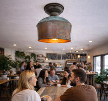 Load image into Gallery viewer, Handcrafted Copper Farmhouse Ceiling Light | 8.5" Flush Mount
