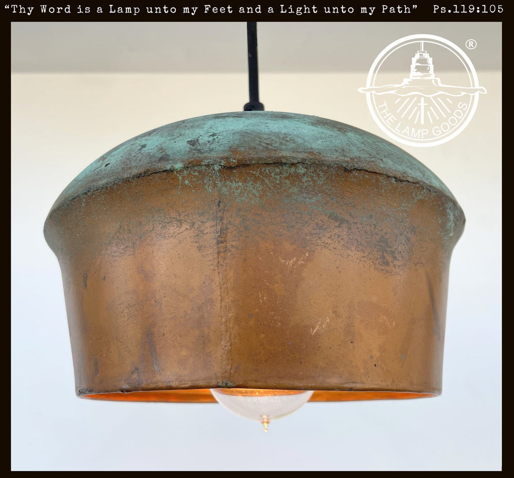 Handcrafted Copper Farmhouse Ceiling Light | 8.5" Flush Mount
