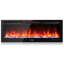 Load image into Gallery viewer, In Flames INF50W-3D WiFi Smart Wall Mounted Electric Fireplace - Tempered Glass