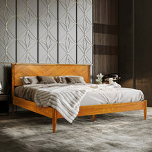 Load image into Gallery viewer, Panthera Solid Wood Bed Frame With Headboard