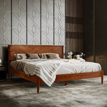 Load image into Gallery viewer, Panthera Solid Wood Bed Frame With Headboard
