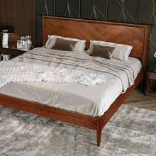 Load image into Gallery viewer, Panthera Solid Wood Bed Frame With Headboard