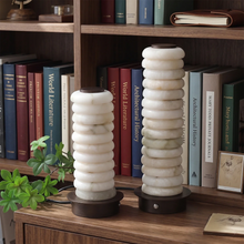 Load image into Gallery viewer, Multi-Tiered Alabaster Table Lamp