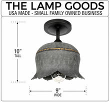 Load image into Gallery viewer, Lotus Galvanized Ceiling Light