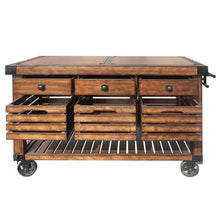Load image into Gallery viewer, Kaif - Kitchen Cart - Distressed Chestnut