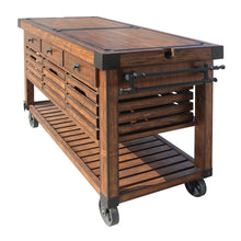 Load image into Gallery viewer, Kaif - Kitchen Cart - Distressed Chestnut