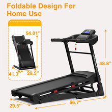 Load image into Gallery viewer, Compact 3.5HP Foldable Electric Treadmill With Bluetooth, LCD Display &amp; 12 Pre-Set Running Programs (SAK25879)