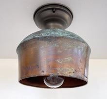 Load image into Gallery viewer, Handcrafted Copper Farmhouse Ceiling Light | 8.5" Flush Mount