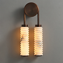 Load image into Gallery viewer, Spiral Alabaster Wall Lamp