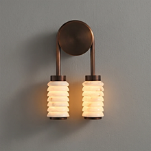 Load image into Gallery viewer, Spiral Alabaster Wall Lamp