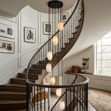 Load image into Gallery viewer, Egg-Shaped Alabaster Chandelier