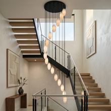 Load image into Gallery viewer, Egg-Shaped Alabaster Chandelier