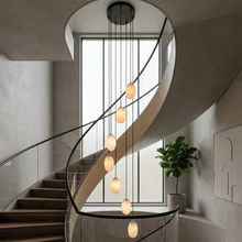 Load image into Gallery viewer, Egg-Shaped Alabaster Chandelier