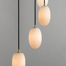 Load image into Gallery viewer, Egg-Shaped Alabaster Chandelier