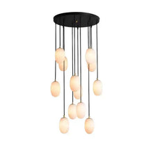 Load image into Gallery viewer, Egg-Shaped Alabaster Chandelier