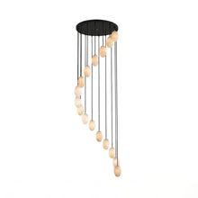 Load image into Gallery viewer, Egg-Shaped Alabaster Chandelier