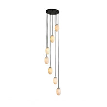 Load image into Gallery viewer, Egg-Shaped Alabaster Chandelier