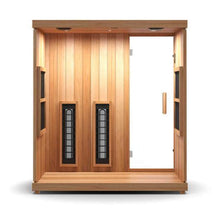 Load image into Gallery viewer, Finnmark FD-3 Full Spectrum 4-Person Capacity Home Infrared Sauna With Adjustable Sauna Feet [FD-KN003] (SAK52689)