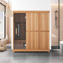 Load image into Gallery viewer, Finnmark FD-3 Full Spectrum 4-Person Capacity Home Infrared Sauna With Adjustable Sauna Feet [FD-KN003] (SAK52689)