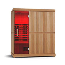 Load image into Gallery viewer, Finnmark FD-3 Full Spectrum 4-Person Capacity Home Infrared Sauna With Adjustable Sauna Feet [FD-KN003] (SAK52689)