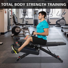Load image into Gallery viewer, Foldable Multi-Functional Weight Bench For Full-Body Workouts With Resistance Bands, Footrest, And Leg Extender (SAK73642)