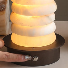 Load image into Gallery viewer, Multi-Tiered Alabaster Table Lamp