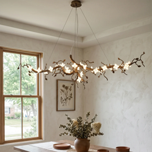 Load image into Gallery viewer, Handcrafted Sculptural Floral Branch Chandelier