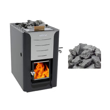 Load image into Gallery viewer, Harvia 20 ES Pro Wood Sauna Stove With Water Tank &amp; Stauna Stones, 24.1KW [WK200ES] (SAK48251)