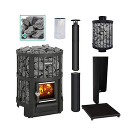 Harvia Legend 150 BK 16kW Wood Burning Sauna Stove Package [LGND-PKG-BK-WH] (SAK82047)