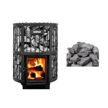 Load image into Gallery viewer, Harvia GreenFlame Legend 240 Wood Sauna Stove With Sauna Stones, 15.9KW [WK200LD] (SAK84935)