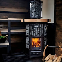 Load image into Gallery viewer, Harvia GreenFlame Legend 240 Wood Sauna Stove With Sauna Stones, 15.9KW [WK200LD] (SAK84935)