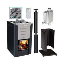 Load image into Gallery viewer, Harvia Pro 20 WH Wood Burning Sauna Stove Package 24kW [PRO20-PKG-SS/BK-WH] (SAK37165)