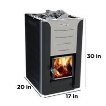 Load image into Gallery viewer, Harvia Pro 20 Premium Wood-Burning Sauna Heater Stove Package [PRO20-PKG] (SAK15748)