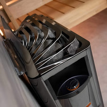 Load image into Gallery viewer, Harvia The Wall Stainless Steel Built-In Wall Mount Sauna Heater With Illuminated Controls &amp; Sauna Stones [SW60/80] (SAK21467)