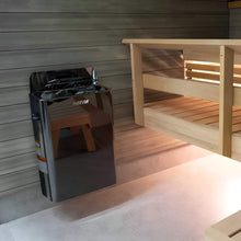 Load image into Gallery viewer, Harvia The Wall Stainless Steel Built-In Wall Mount Sauna Heater With Illuminated Controls &amp; Sauna Stones [SW60/80] (SAK21467)