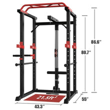 Load image into Gallery viewer, Heavy-Duty 1000LBS Professional Multi-Function Adjustable Power Cage Rack (SAK98149)